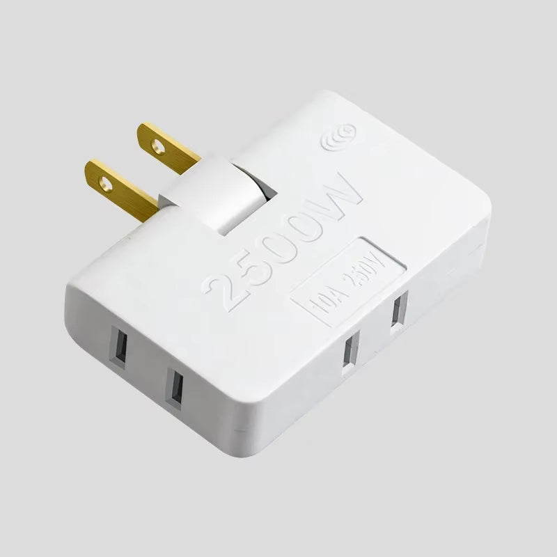 3 Port 180 Degree Rotatable US Plug Socket Converter US Extension Plug Multi-Plug Portable Electrical Plugs Travel Power Adapter