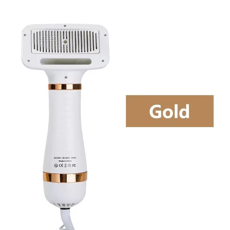 2-In-1 Pet Dog Dryer Quiet Dog Hair Dryers and Comb Brush Grooming Kitten Cat Hair Comb Puppy Fur Blower Adjustable Temprature