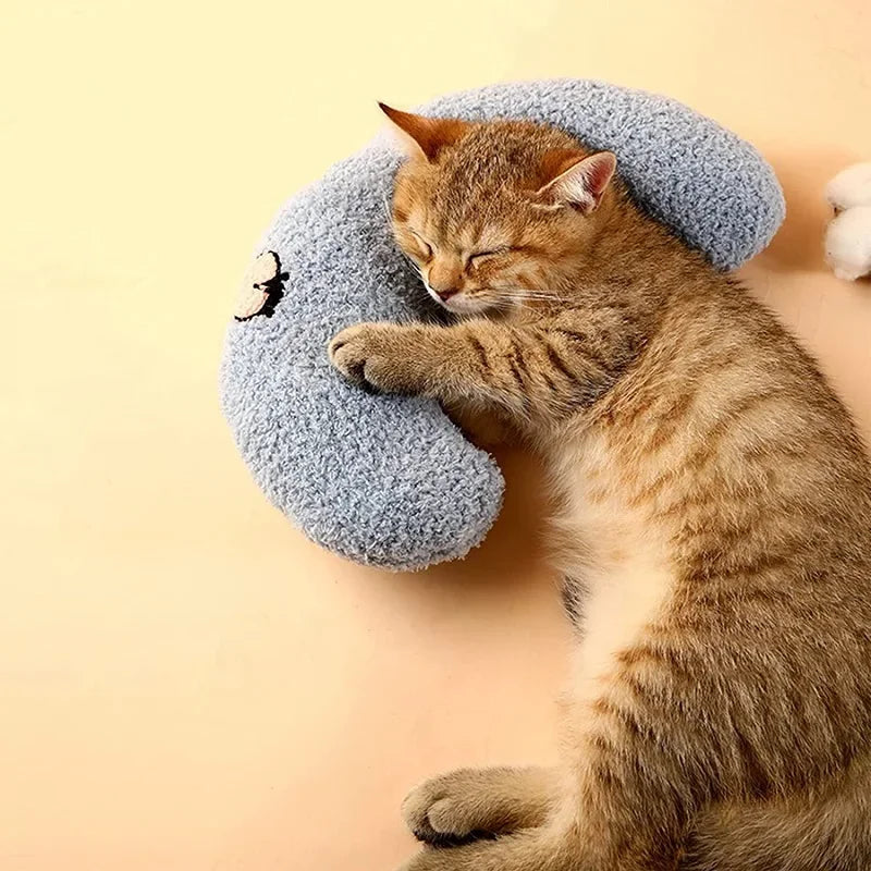 Pet Little Pillow Neck Protector Deep Sleep Fashion Puppy Kitten U-Shaped Pillow Dog Cat Headrest Sleeping Pillow Pet Supplies